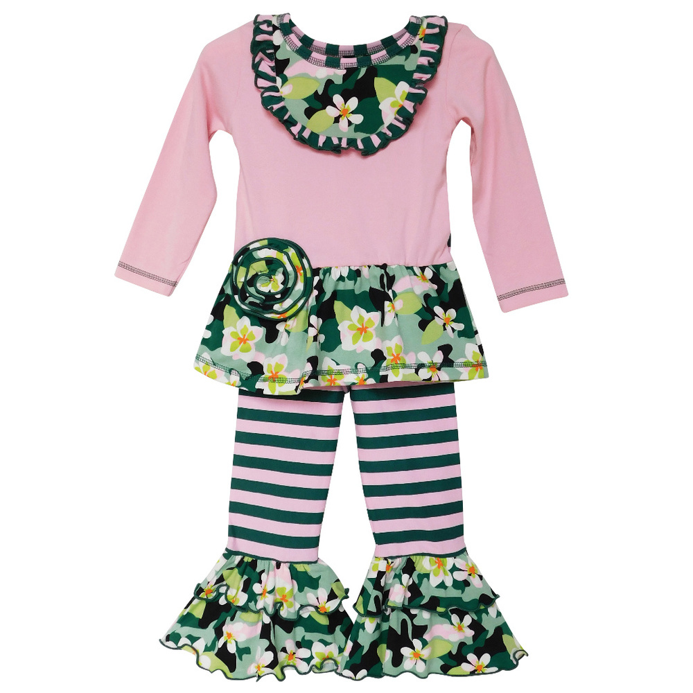 Pretty in Pink Chic Camouflage Floral & Stripes
